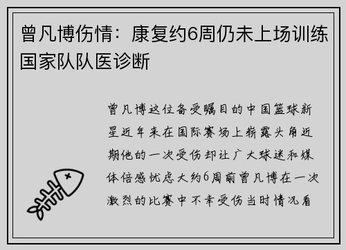 曾凡博伤情：康复约6周仍未上场训练国家队队医诊断